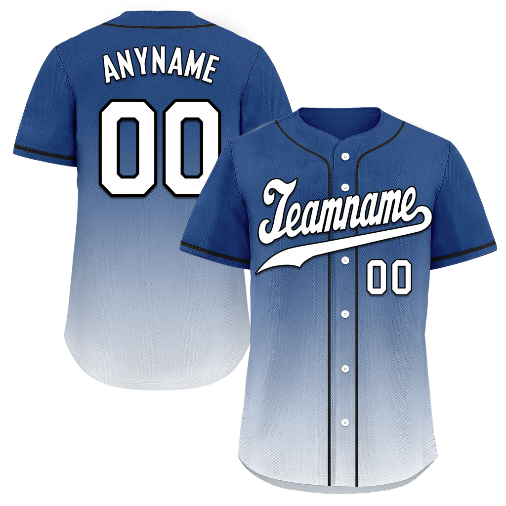 Custom Blue White Fade Fashion Personalized Authentic Baseball Jersey BSBJ01-D0a70db - Coolcustomize