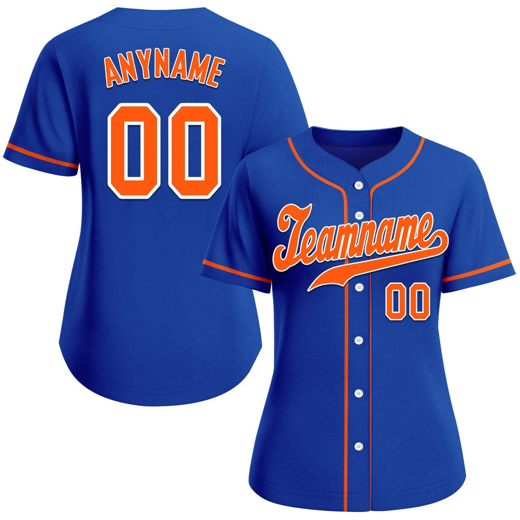 Custom Blue Classic Style Orange Personalized Authentic Baseball Jersey BSBJ01-bd0fa08 - Coolcustomize