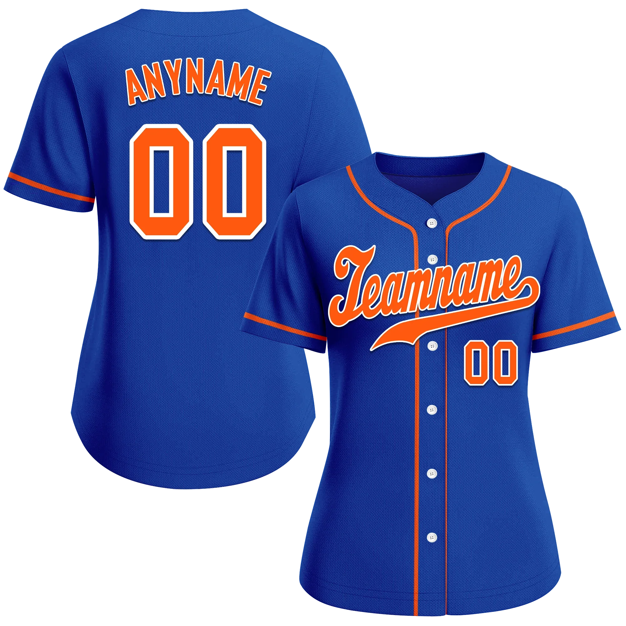 Custom Blue Classic Style Orange Personalized Authentic Baseball Jersey BSBJ01-bd0fa08 - Coolcustomize