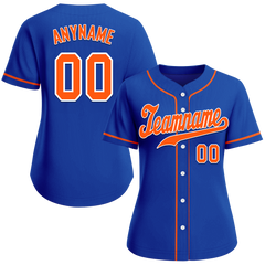 Custom Blue Classic Style Orange Personalized Authentic Baseball Jersey BSBJ01-bd0fa08