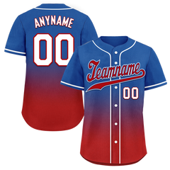 Custom Blue Red Fade Fashion Personalized Authentic Baseball Jersey BSBJ01-D0a70bd