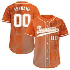 Custom Orange Classic Style Personalized Authentic Baseball Jersey BSBJ01-D020160-4