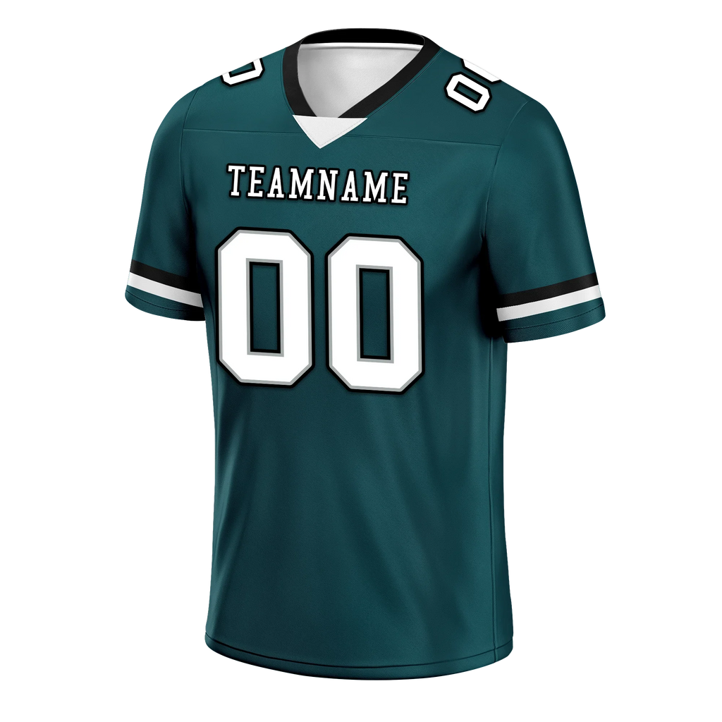 Custom Cyan Classic Style Personalized Authentic Football Jersey FBJ02-bd0a70ab - Coolcustomize