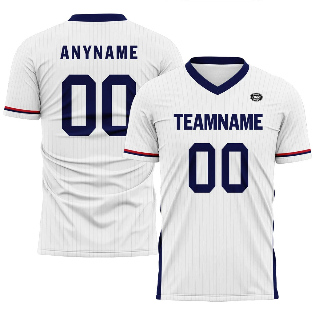 Custom England White Blue Soccer Sets Jersey Personalized SCJ101-D06144 - Coolcustomize
