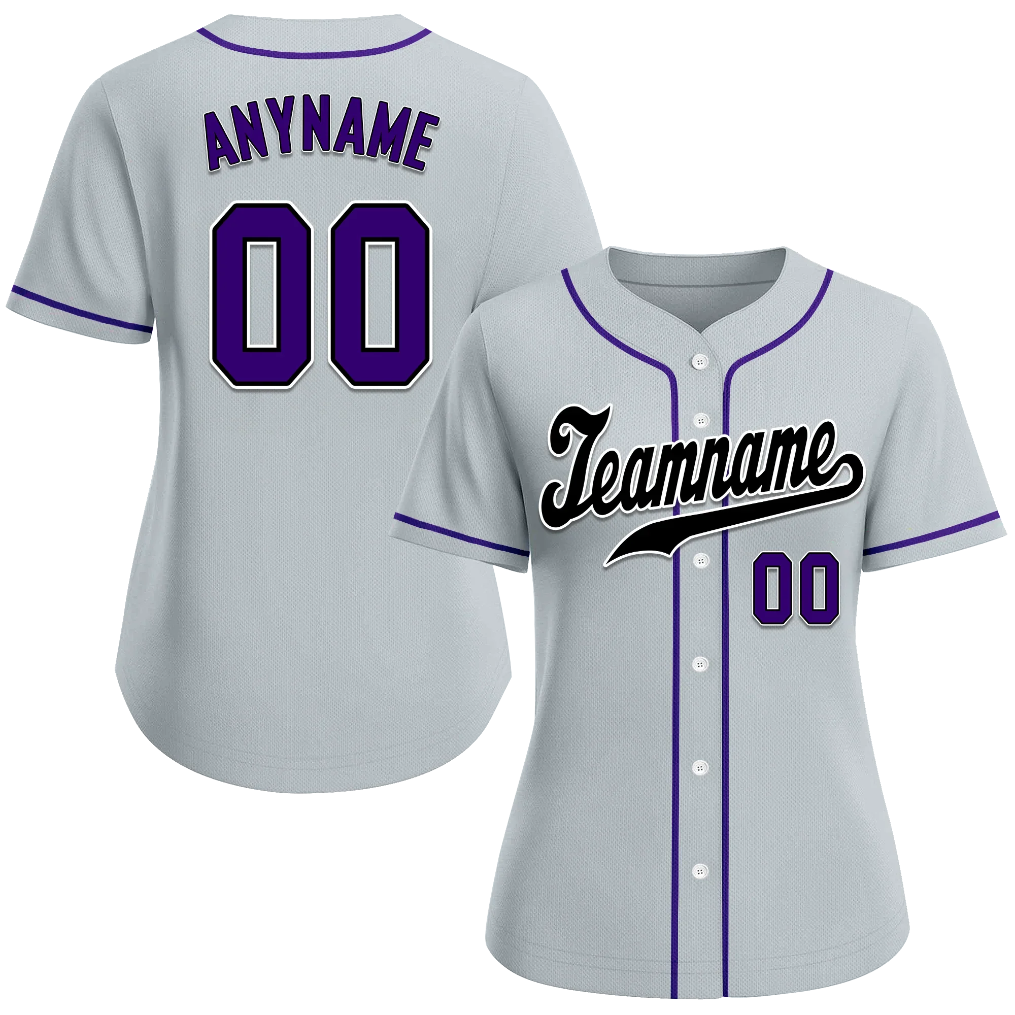 Custom Grey Classic Style Black Personalized Authentic Baseball Jersey BSBJ01-bd0faf0 - Coolcustomize