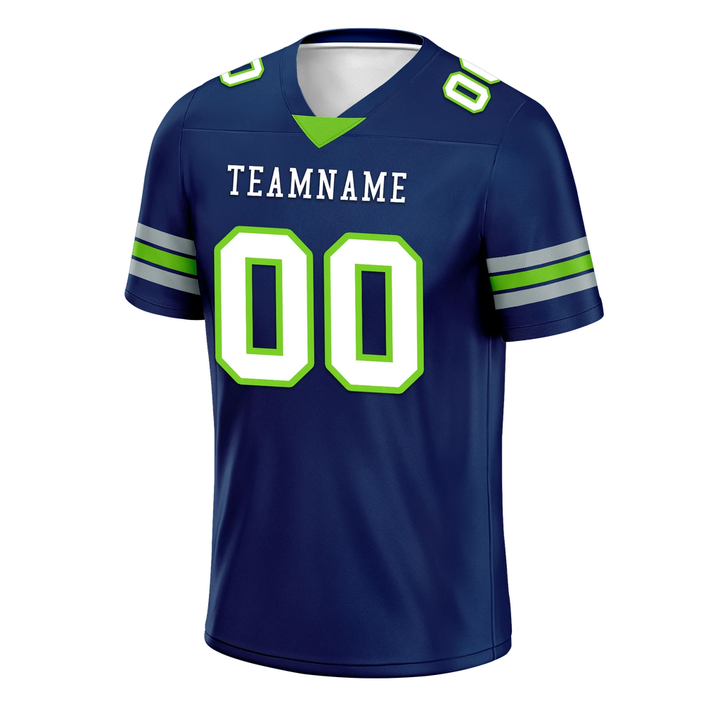 Custom Blue Classic Style Personalized Authentic Football Jersey FBJ02-bd0a70ad - Coolcustomize