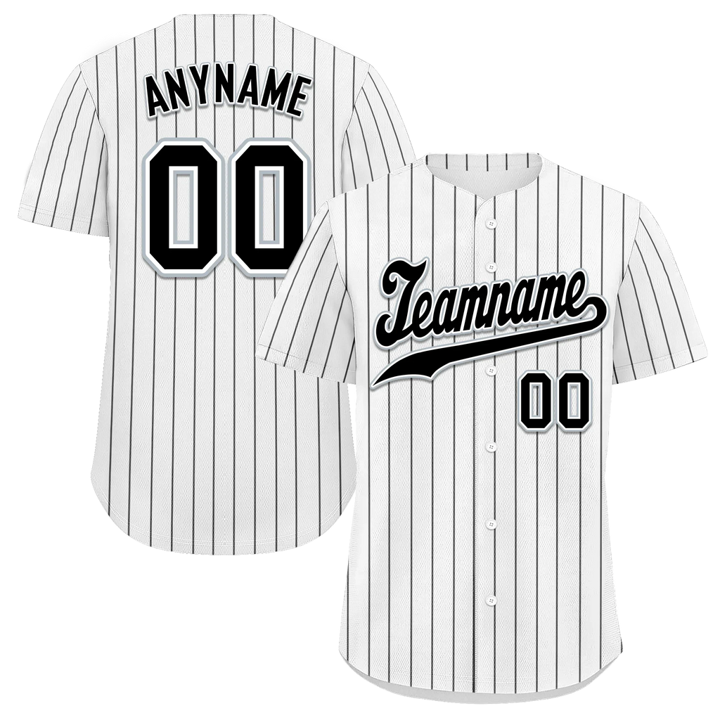 Custom White Classic Style Black Personalized Authentic Baseball Jersey BSBJ01-bd0faa8 - Coolcustomize