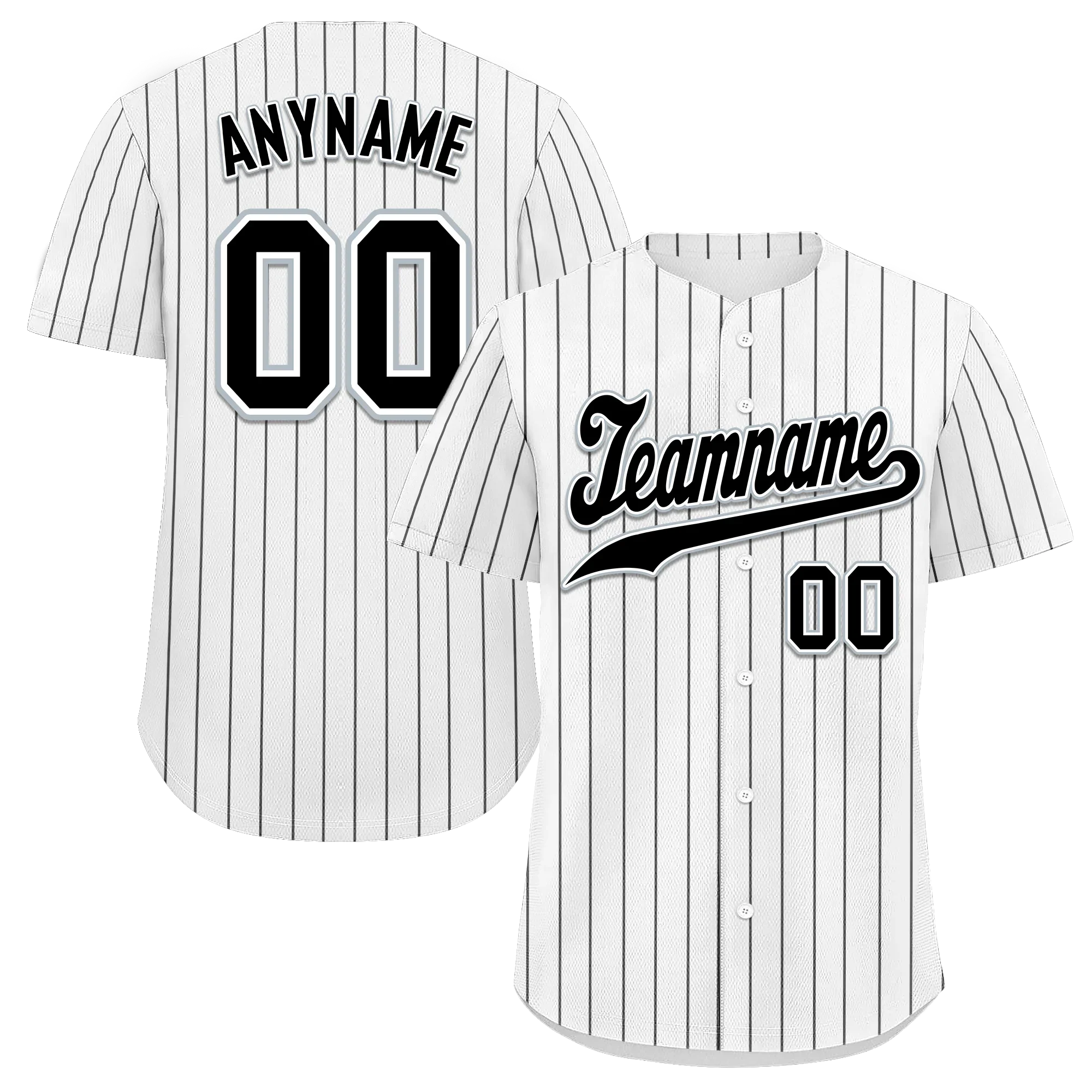 Custom White Classic Style Black Personalized Authentic Baseball Jersey BSBJ01-bd0faa8 - Coolcustomize
