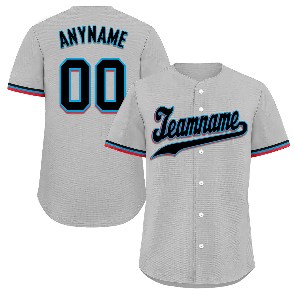 Custom Grey Classic Style Black Personalized Authentic Baseball Jersey BSBJ01-bd0facf - Coolcustomize