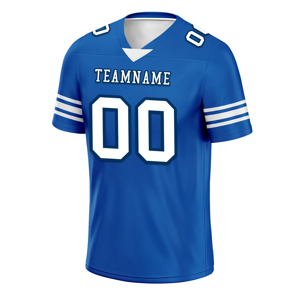 Custom Blue Classic Style Personalized Authentic Football Jersey FBJ02-bd0a700f - Coolcustomize