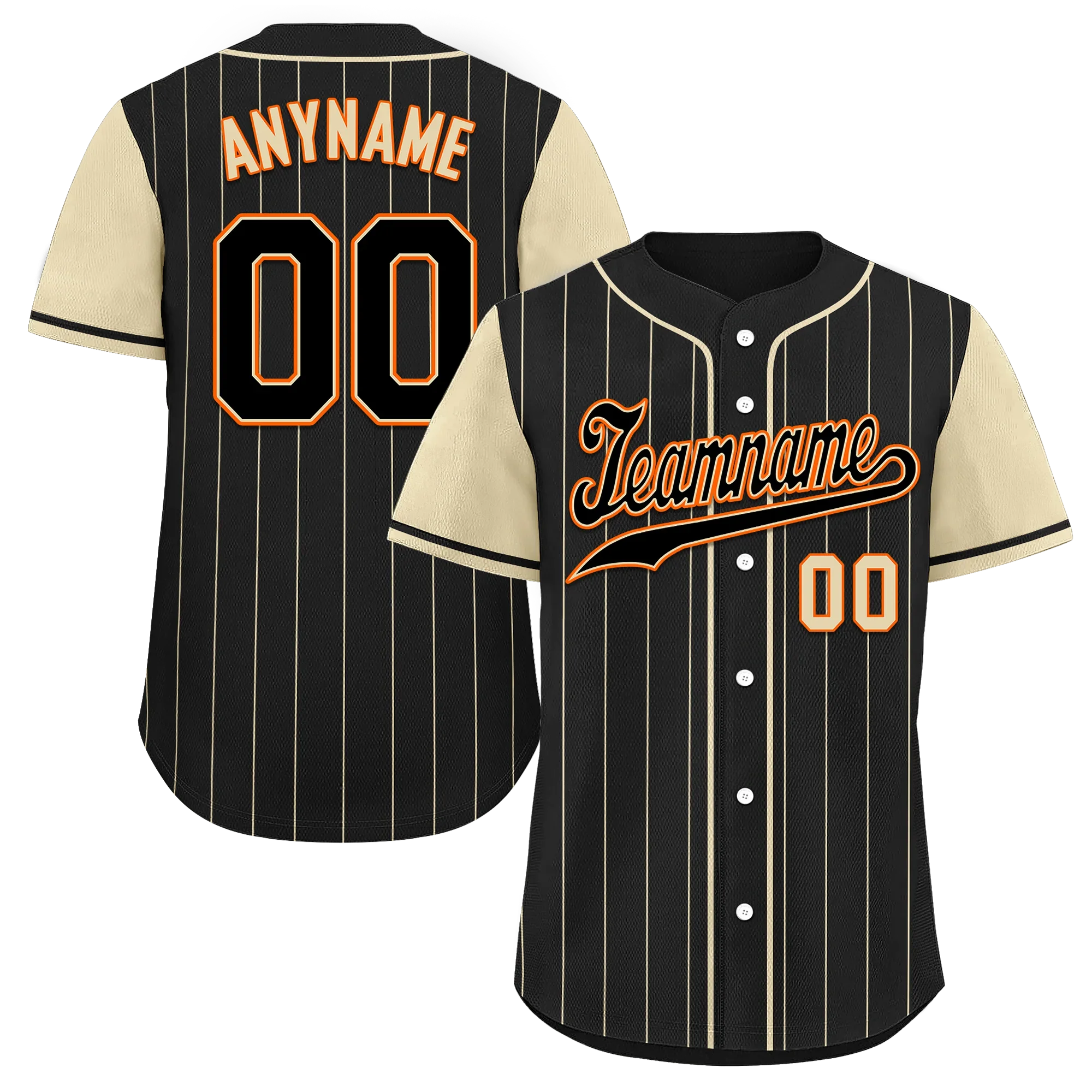 Custom Black Yellow Stripe Fashion Personalized Authentic Baseball Jersey BSBJ01-D017237 - Coolcustomize
