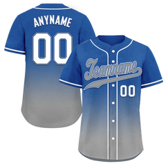 Custom Blue Grey Fade Fashion Personalized Authentic Baseball Jersey BSBJ01-D0a70bf