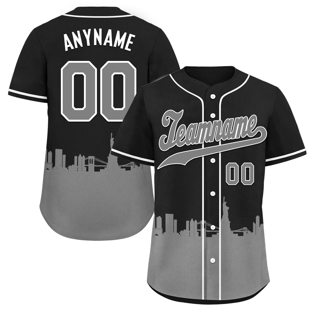 Custom Black Gray City Edition Personalized Authentic Baseball Jersey BSBJ01-D017125 - Coolcustomize