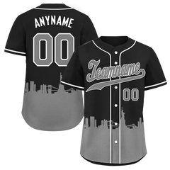 Custom Black Gray City Edition Personalized Authentic Baseball Jersey BSBJ01-D017125