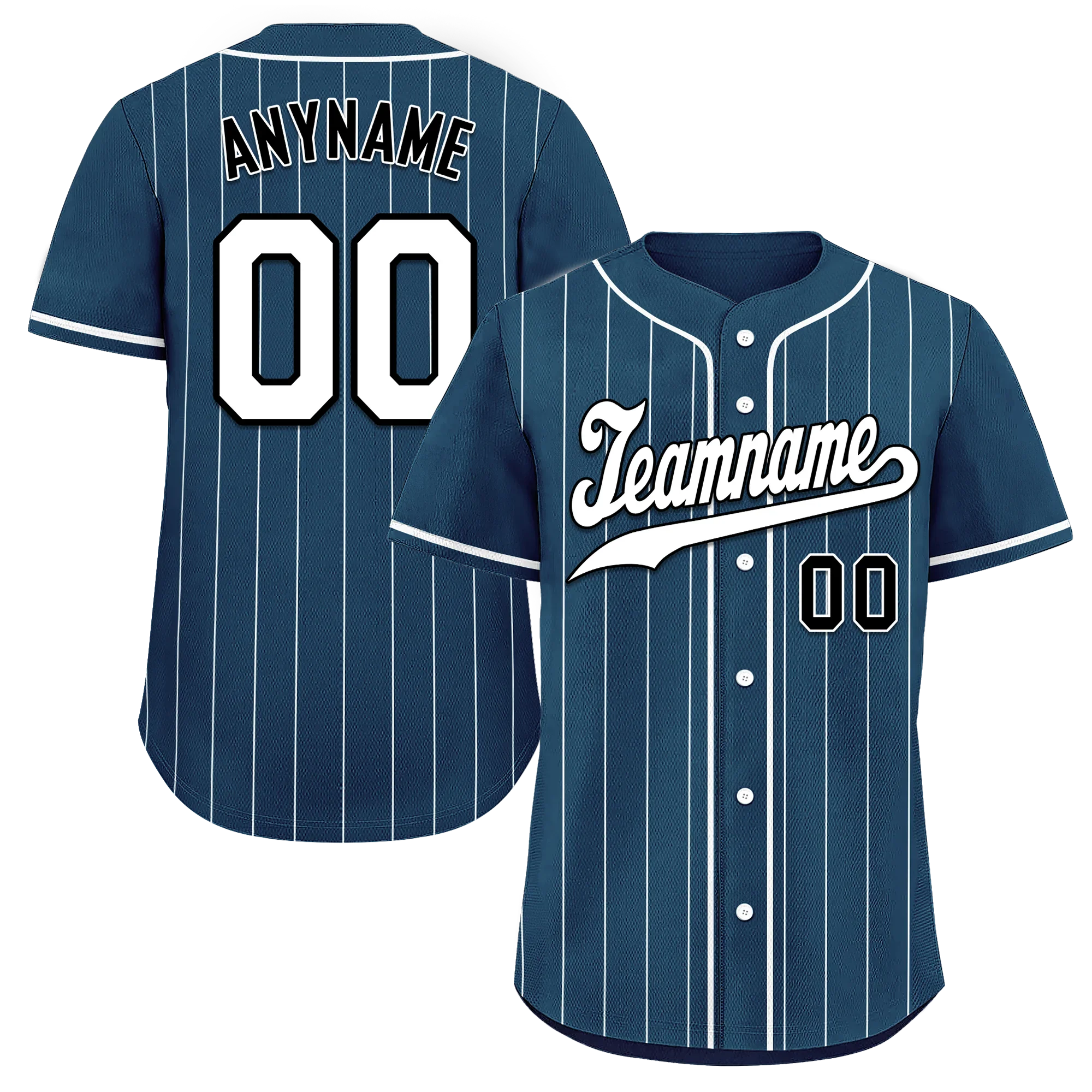 Custom Blue Stripe Fashion Personalized Authentic Baseball Jersey BSBJ01-D017258 - Coolcustomize