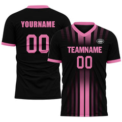 Custom Black Pink Soccer Sets Jersey Personalized SCJ101-D020131-5