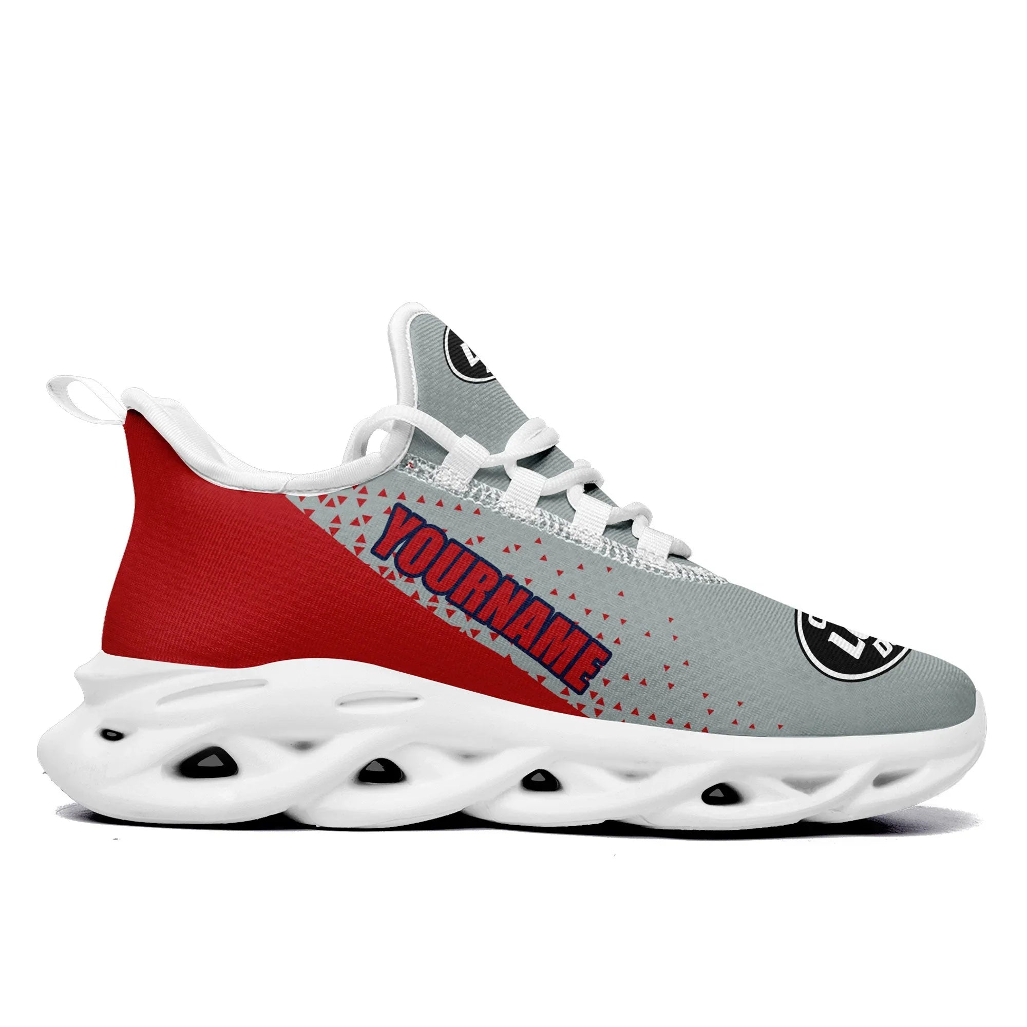 Custom Grey Red Jersey MaxSoul Shoes and Hat Combo Offer Personalized ZH-D0b0088-b - Coolcustomize