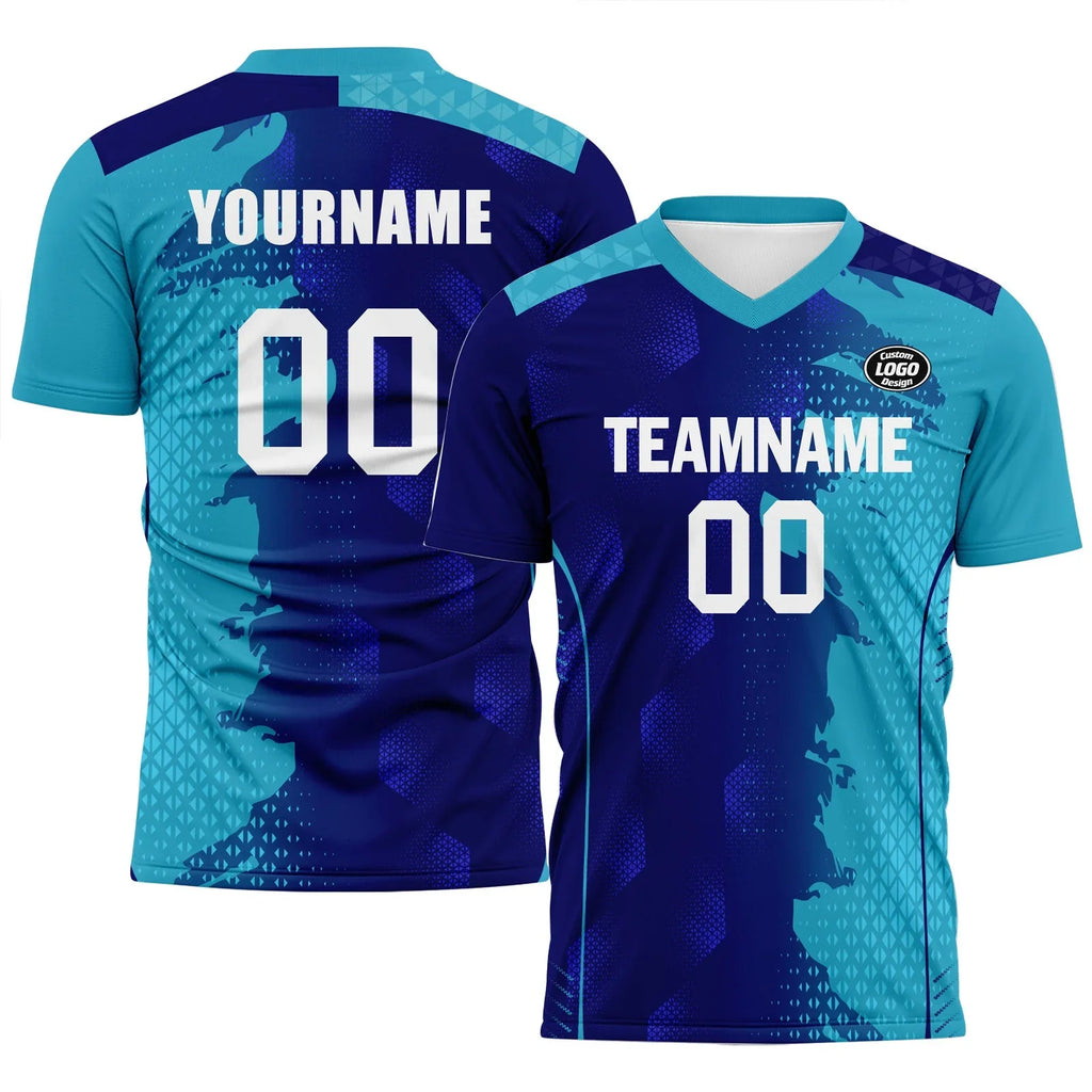 Custom Blue Soccer Sets Jersey Personalized SCJ101-D020210-9 - Coolcustomize