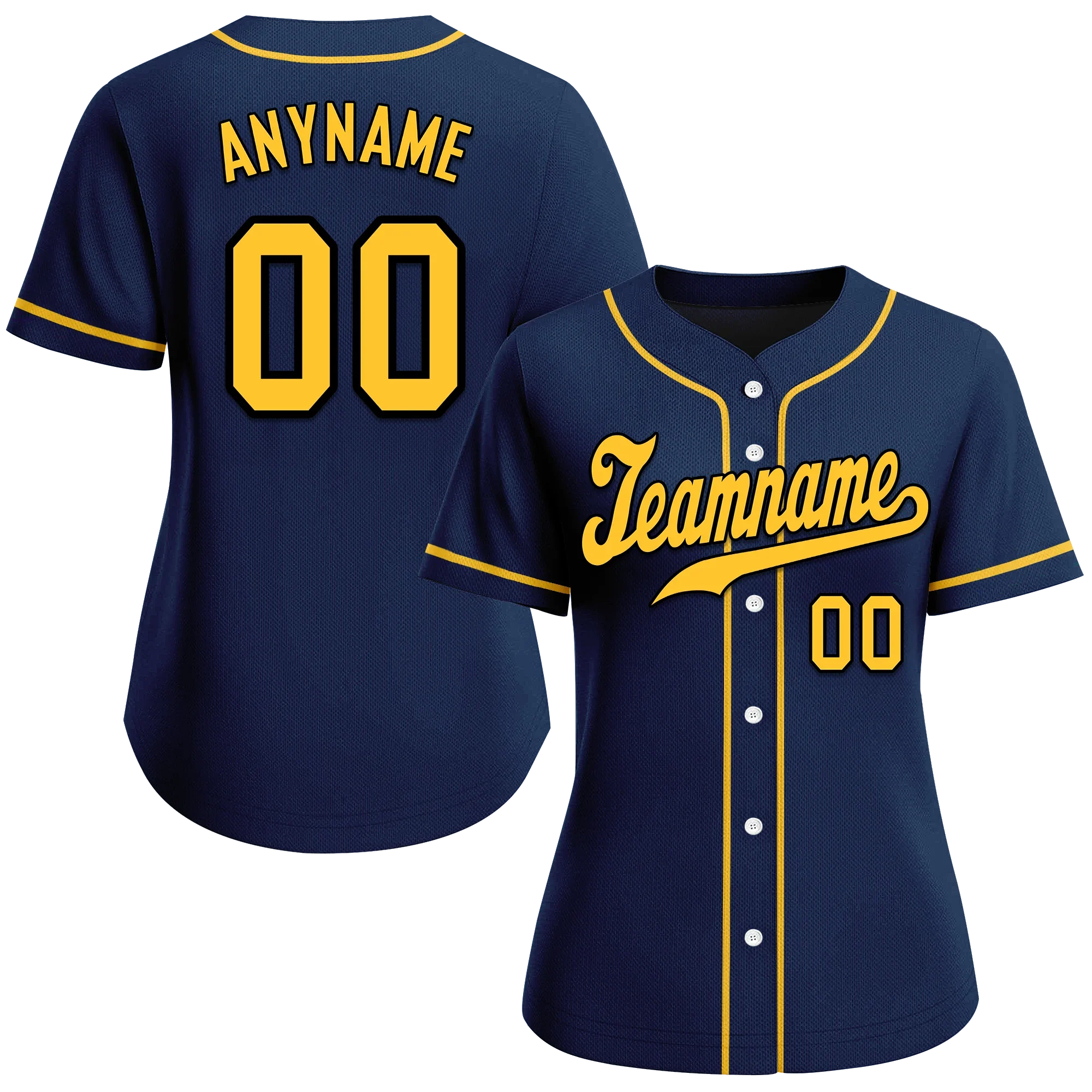 Custom Blue Classic Style Yellow Personalized Authentic Baseball Jersey BSBJ01-bd0fada - Coolcustomize