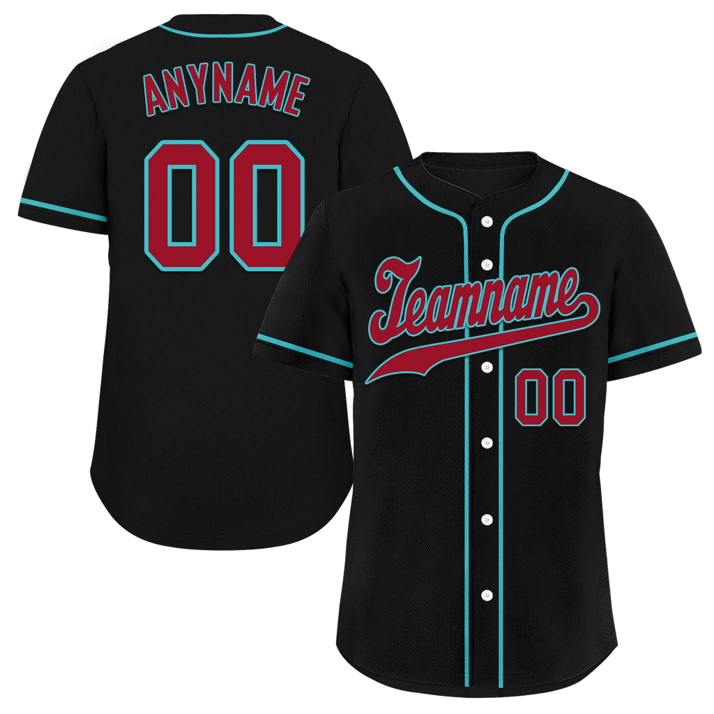 Custom Black Classic Style Red Personalized Authentic Baseball Jersey BSBJ01-bd0faec - Coolcustomize