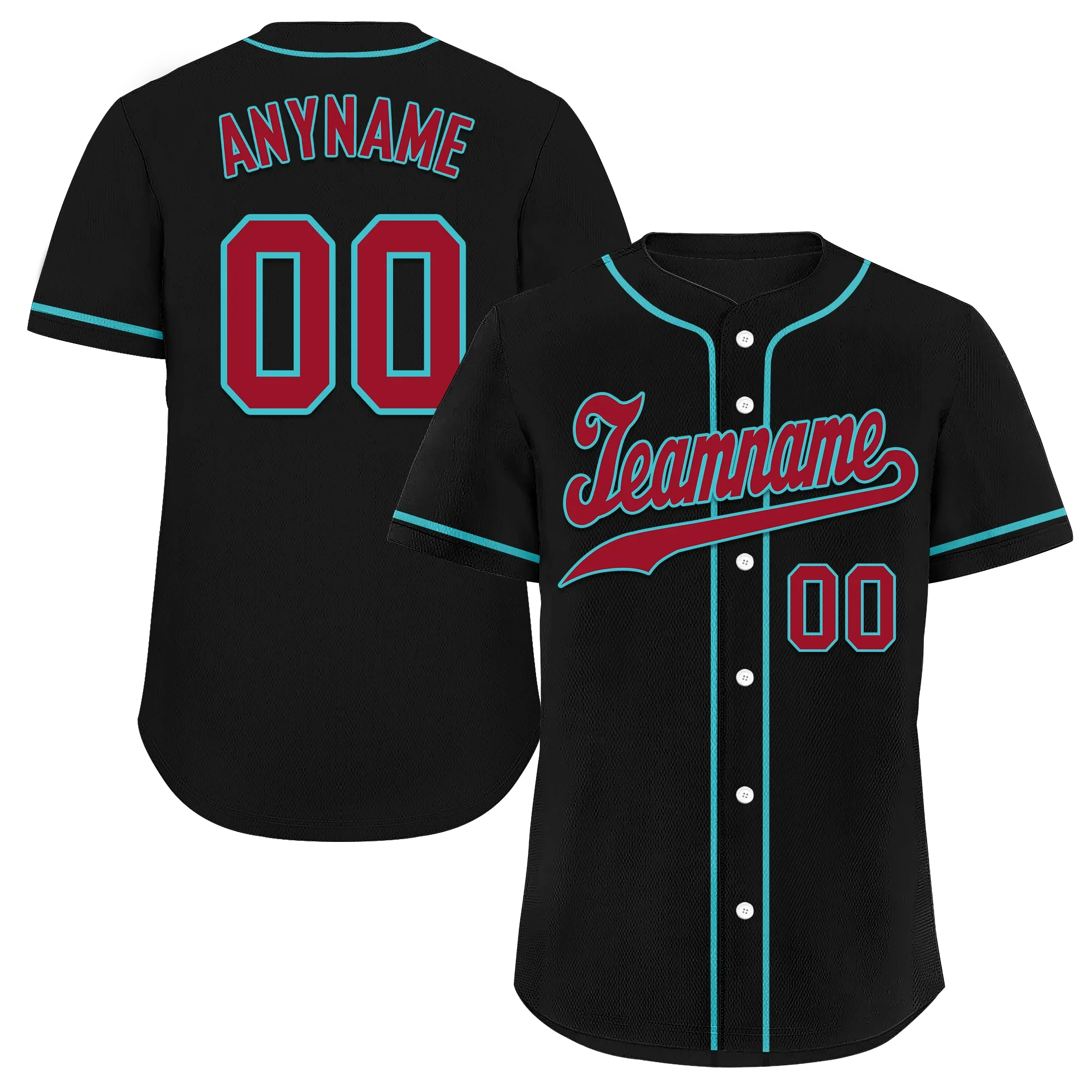 Custom Black Classic Style Red Personalized Authentic Baseball Jersey BSBJ01-bd0faec - Coolcustomize