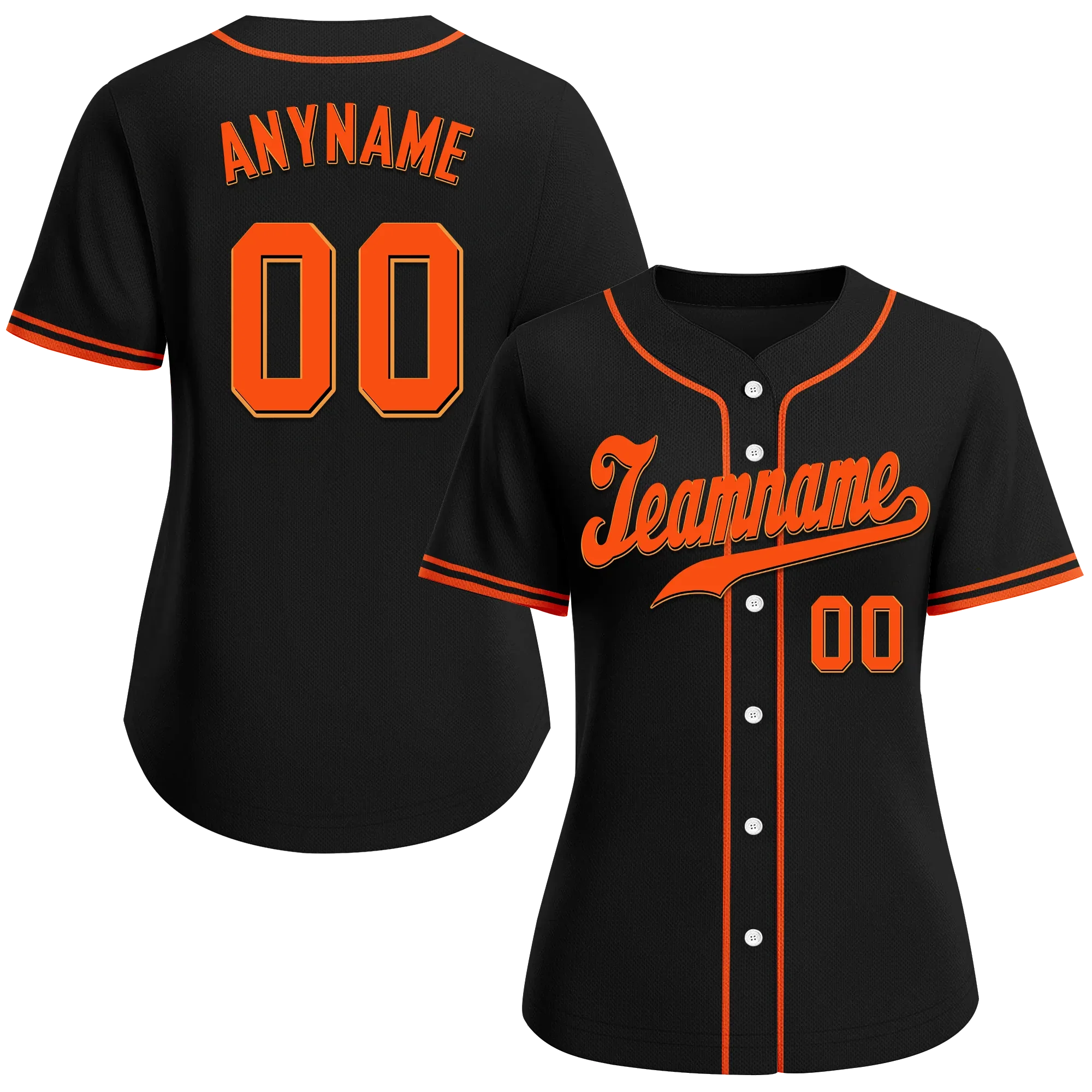 Custom Black Classic Style Orange Personalized Authentic Baseball Jersey BSBJ01-bd0fae7 - Coolcustomize