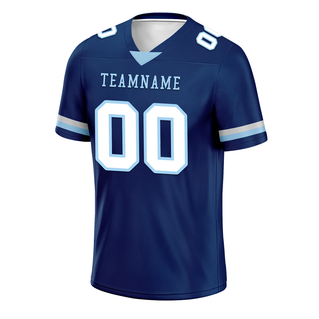 Custom Blue Classic Style Personalized Authentic Football Jersey FBJ02-bd0a70a7 - Coolcustomize