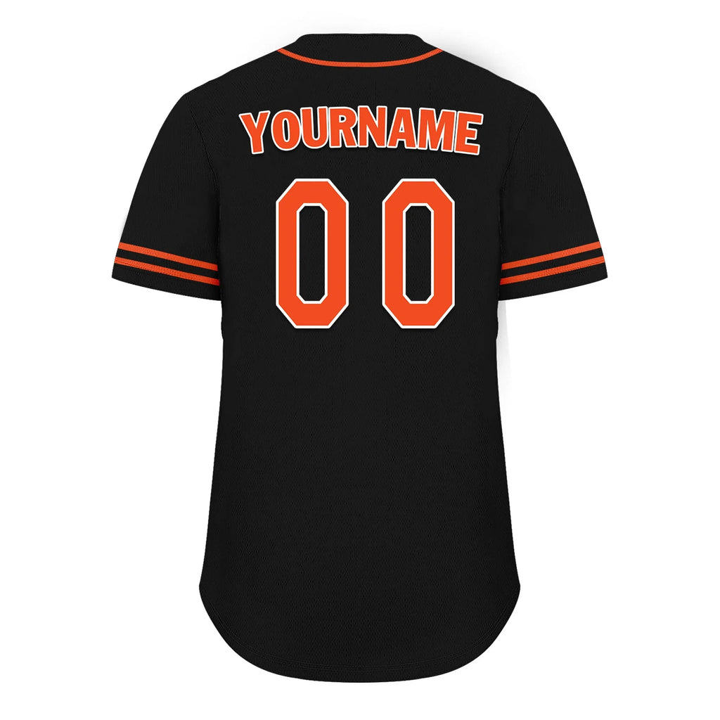 Custom Black Classic Style Orange Personalized Authentic Baseball Jersey UN002-bd0b00d8-b9 - Coolcustomize