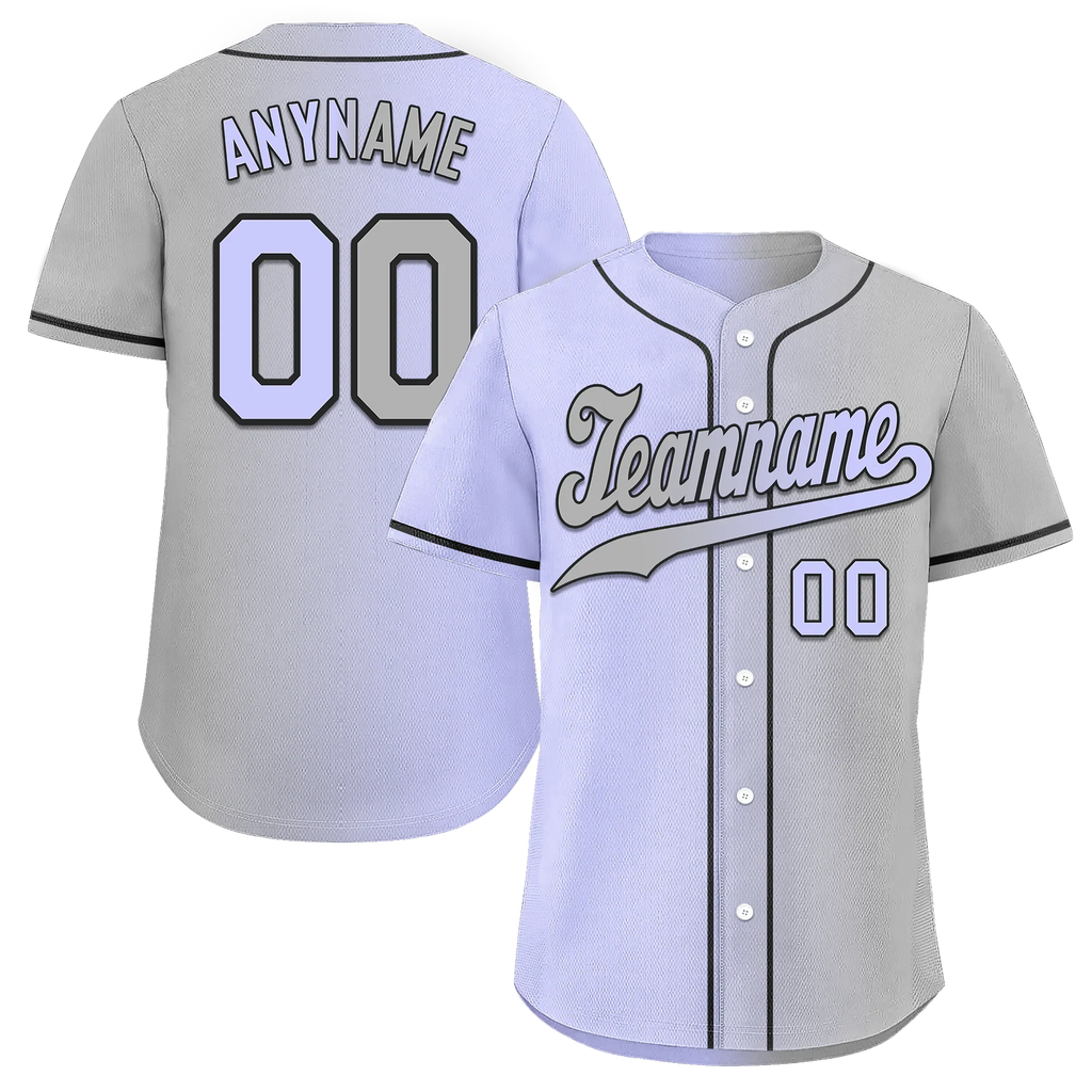 Custom Purple Grey Gradient Fashion Personalized Authentic Baseball Jersey BSBJ01-D0a7a0f - Coolcustomize