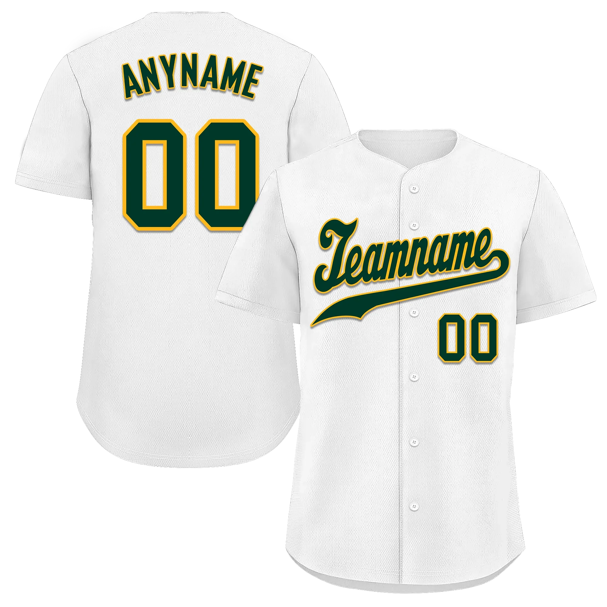 Custom White Classic Style Green Personalized Authentic Baseball Jersey BSBJ01-bd0fac0 - Coolcustomize