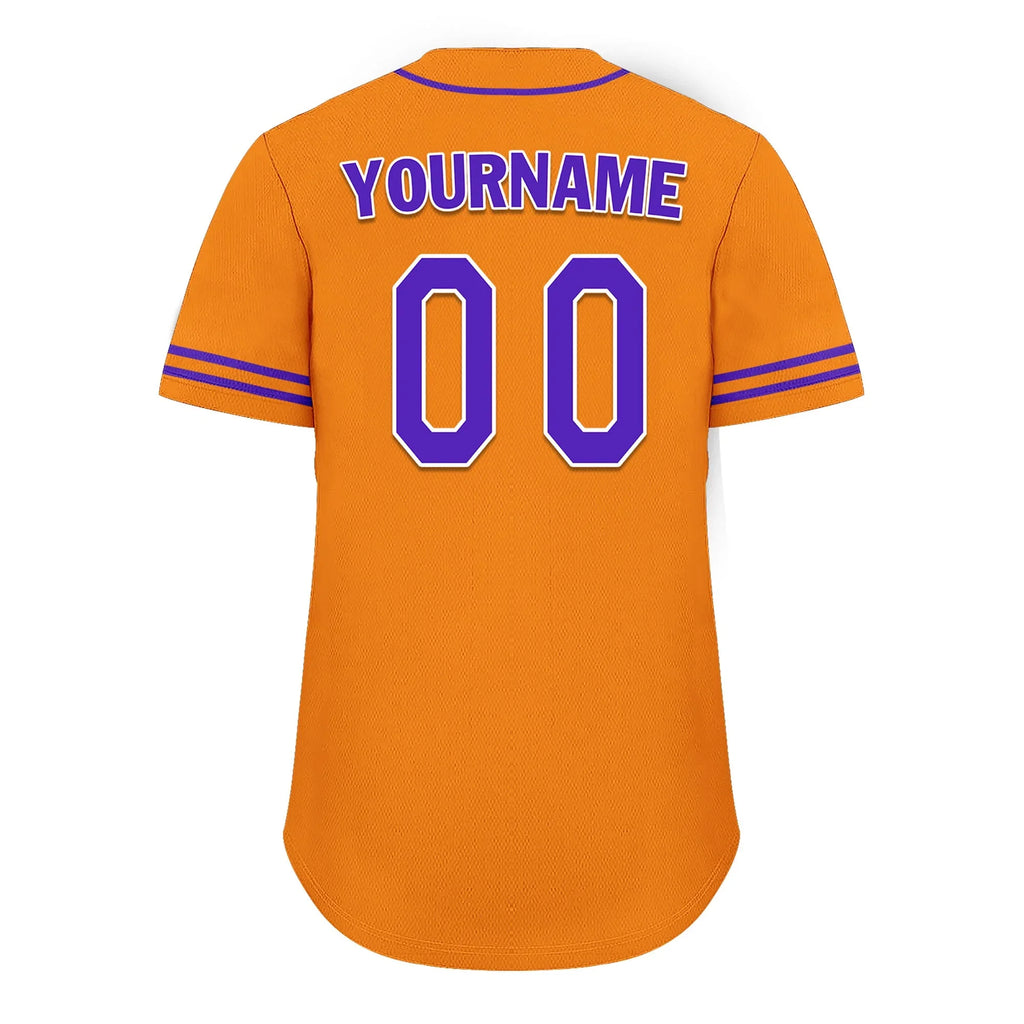 Custom Orange Classic Style Purple Personalized Authentic Baseball Jersey UN002-bd0b00d8-cb - Coolcustomize