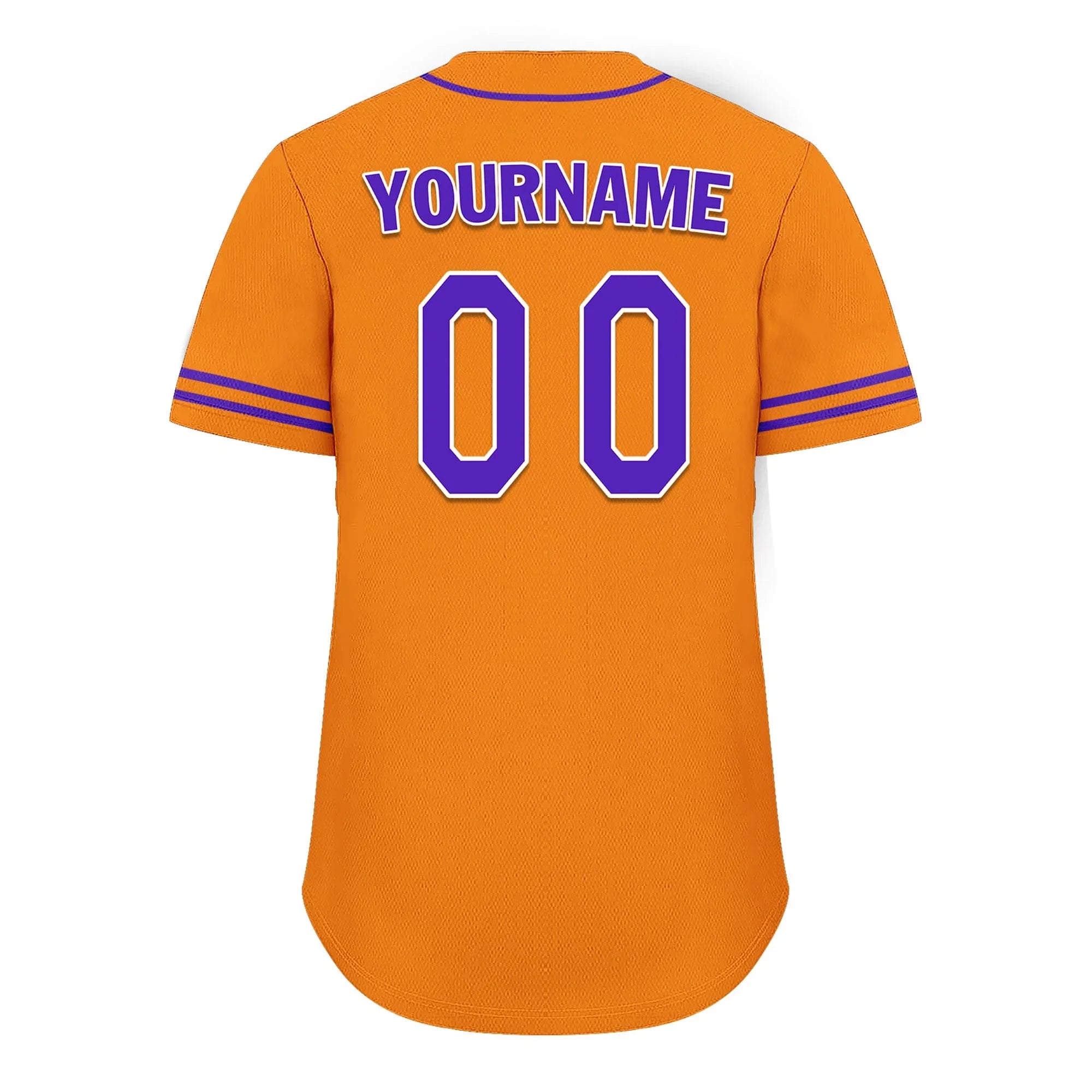 Custom Orange Classic Style Purple Personalized Authentic Baseball Jersey UN002-bd0b00d8-cb - Coolcustomize