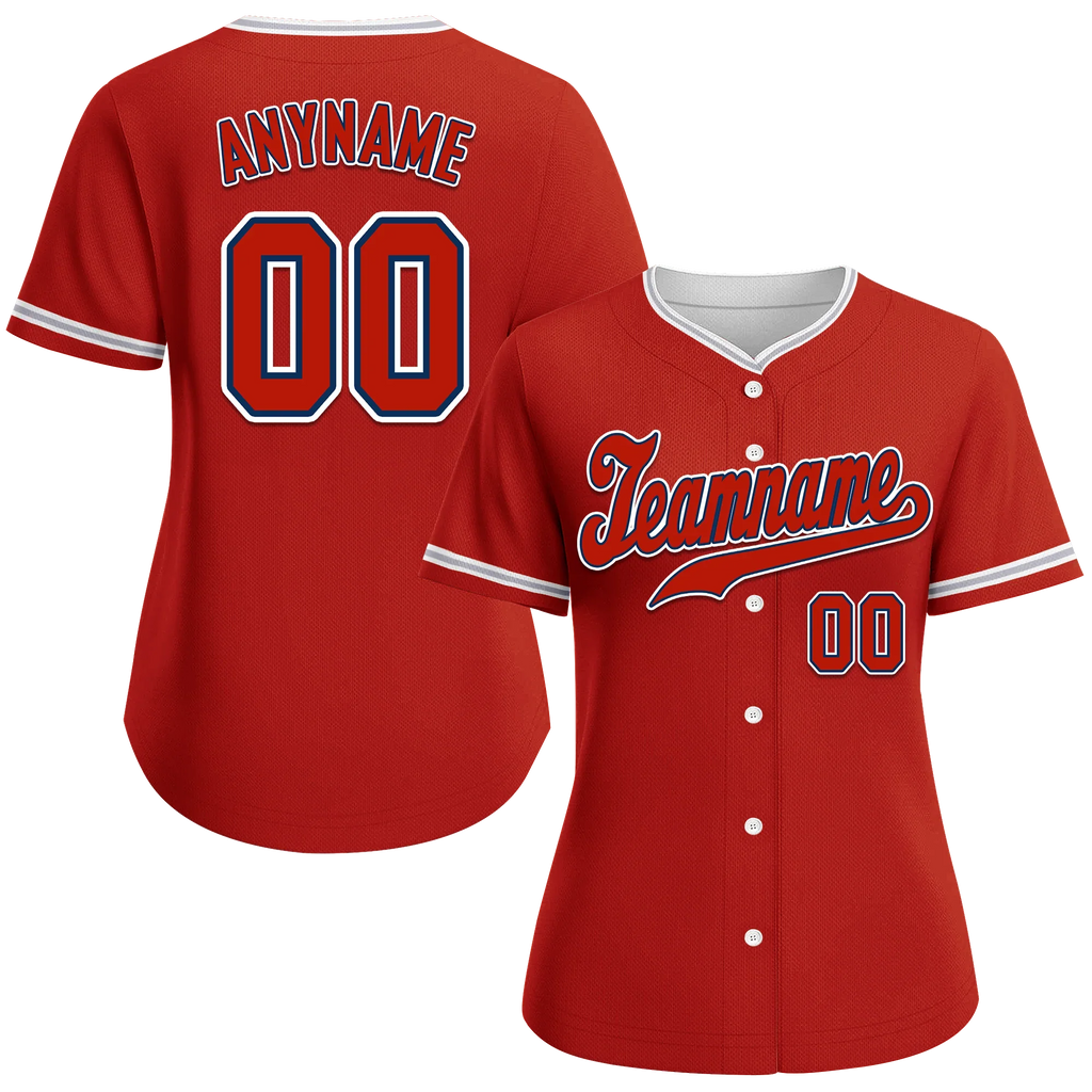 Custom Red Classic Style Red Personalized Authentic Baseball Jersey BSBJ01-bd0fab7 - Coolcustomize