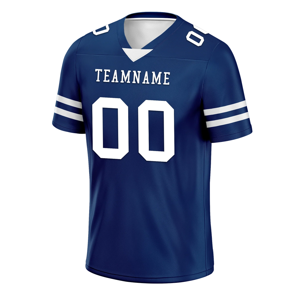 Custom Blue Classic Style Personalized Authentic Football Jersey FBJ02-bd0a70bf - Coolcustomize