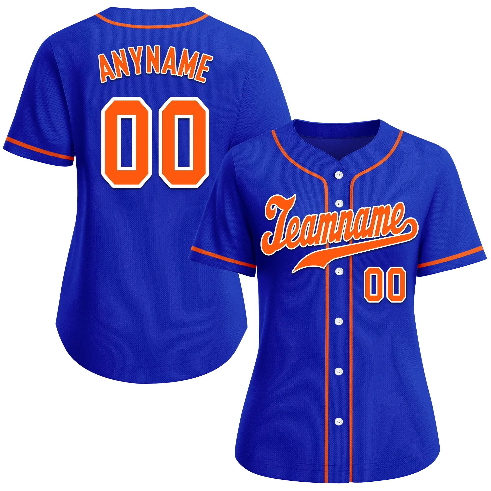 Custom Blue Classic Style Orange Personalized Authentic Baseball Jersey BSBJ01-bd0fac7 - Coolcustomize