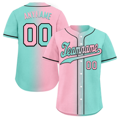 Custom Pink Cyan Gradient Fashion Personalized Authentic Baseball Jersey BSBJ01-D0a708b