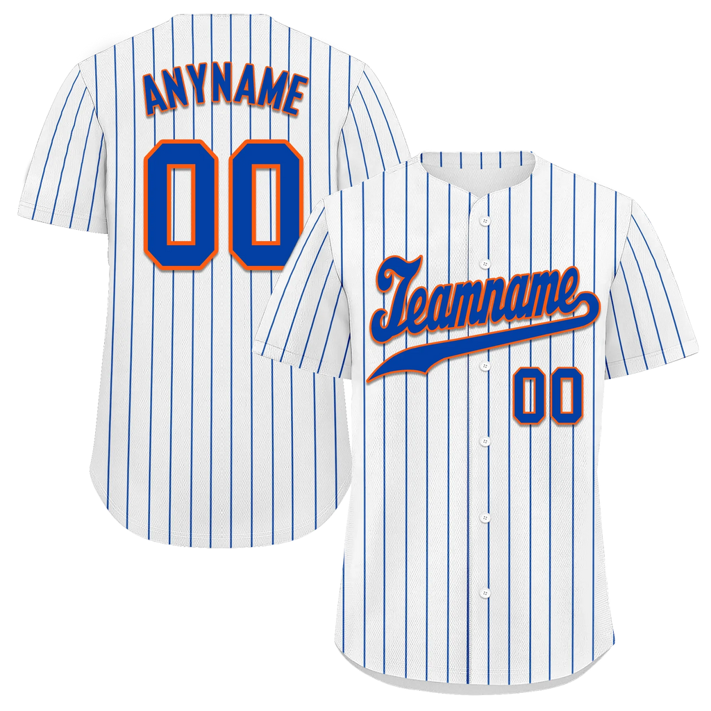 Custom White Classic Style Blue Personalized Authentic Baseball Jersey BSBJ01-bd0fa07 - Coolcustomize