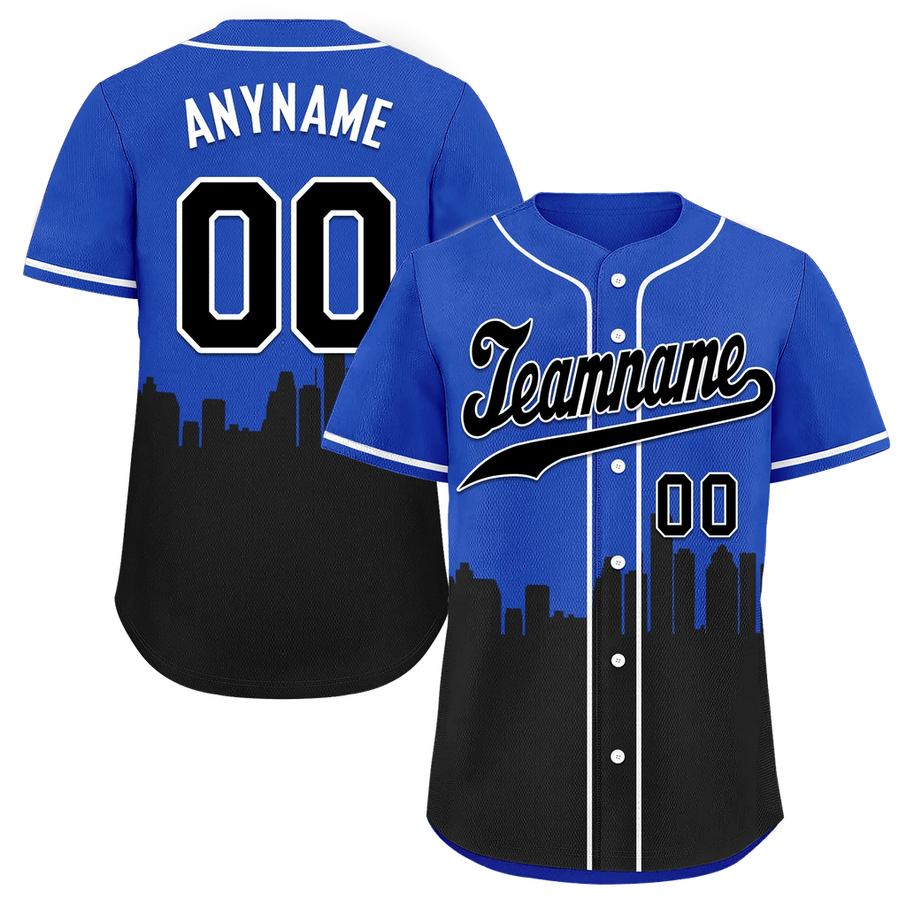 Custom Blue Black City Edition Personalized Authentic Baseball Jersey BSBJ01-D017127 - Coolcustomize