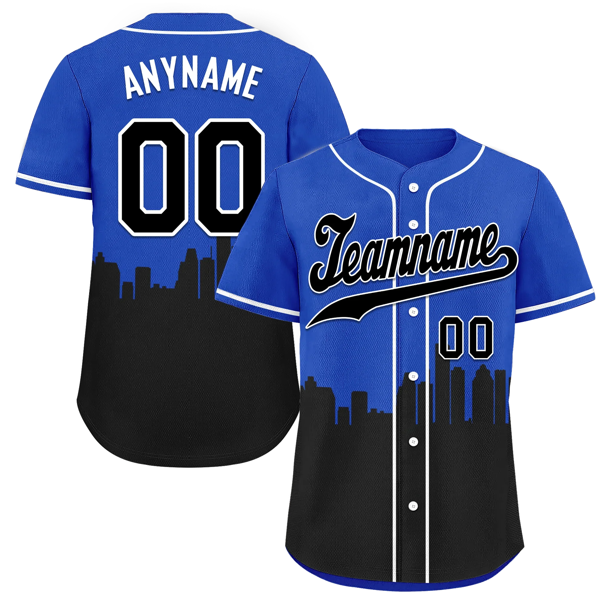 Custom Blue Black City Edition Personalized Authentic Baseball Jersey BSBJ01-D017127 - Coolcustomize