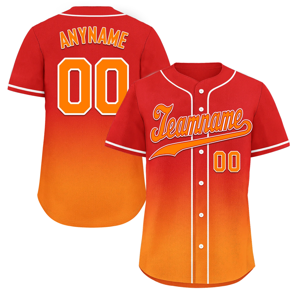 Custom Red Orange Fade Fashion Personalized Authentic Baseball Jersey BSBJ01-D0a70df - Coolcustomize