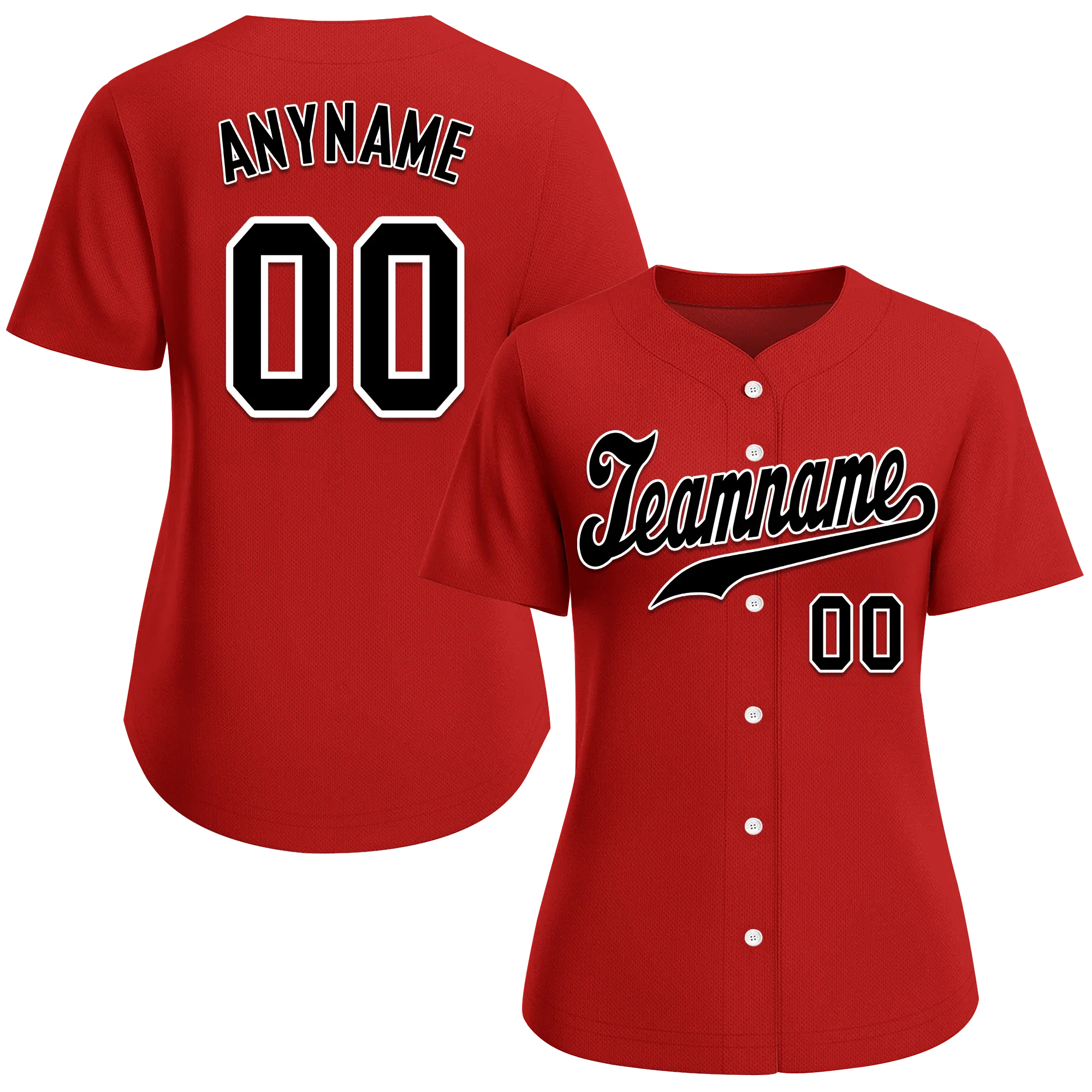 Custom Red Classic Style Black Personalized Authentic Baseball Jersey BSBJ01-bd0fa09 - Coolcustomize