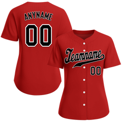 Custom Red Classic Style Black Personalized Authentic Baseball Jersey BSBJ01-bd0fa09