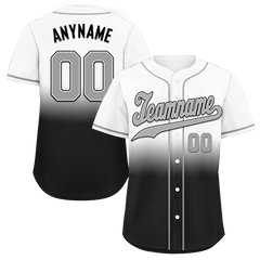 Custom Grey Black Fade Fashion Personalized Authentic Baseball Jersey BSBJ01-D0a70ee