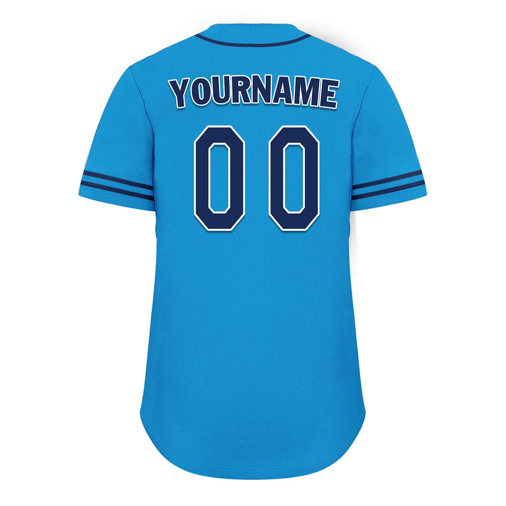 Custom Blue Classic Style Black Personalized Authentic Baseball Jersey UN002-bd0b00d8-cc - Coolcustomize