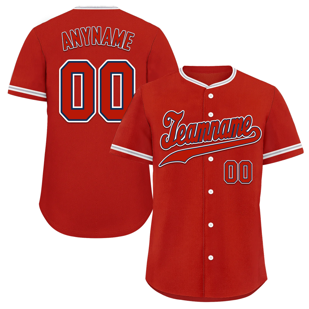 Custom Red Classic Style Red Personalized Authentic Baseball Jersey BSBJ01-bd0fab7 - Coolcustomize