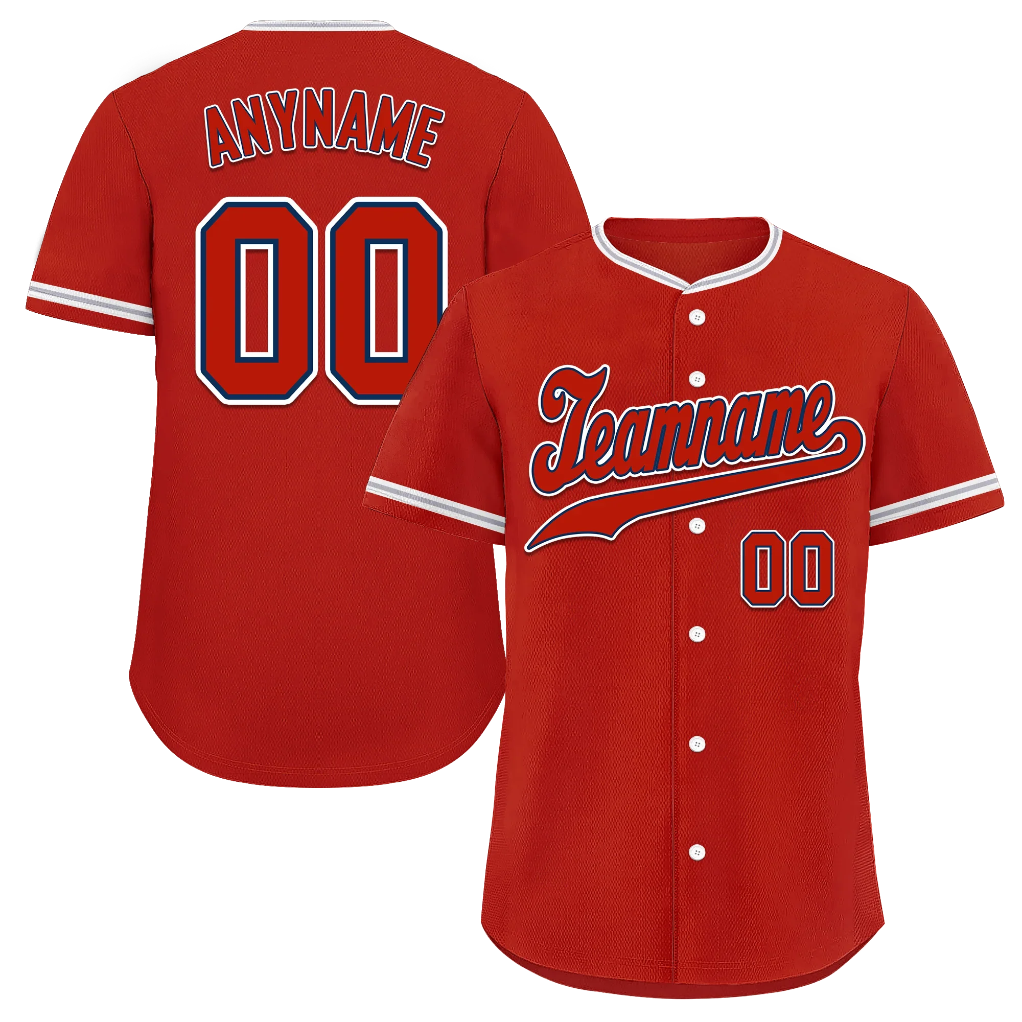 Custom Red Classic Style Red Personalized Authentic Baseball Jersey BSBJ01-bd0fab7 - Coolcustomize