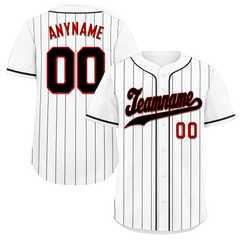 Custom White Stripe Fashion Personalized Authentic Baseball Jersey BSBJ01-D017224