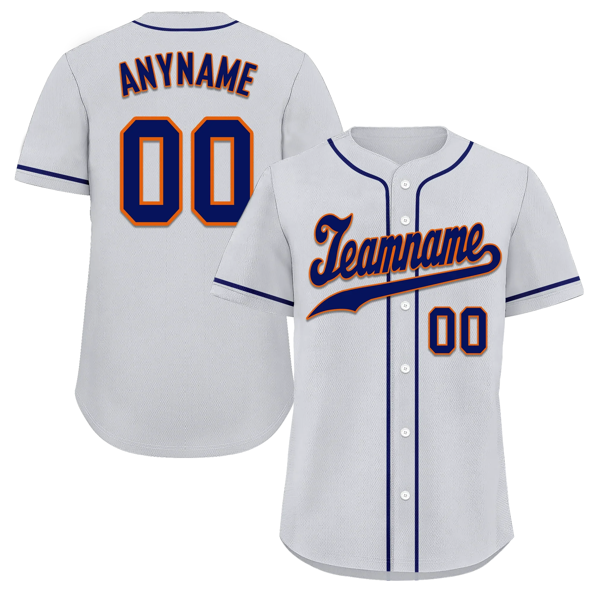 Custom Grey Classic Style Blue Personalized Authentic Baseball Jersey BSBJ01-bd0fabb - Coolcustomize