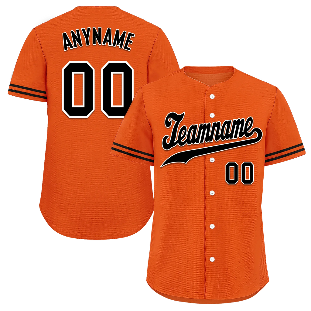Custom Orange Black Classic Style Black Personalized Authentic Baseball Jersey BSBJ01-bd0fa0a - Coolcustomize