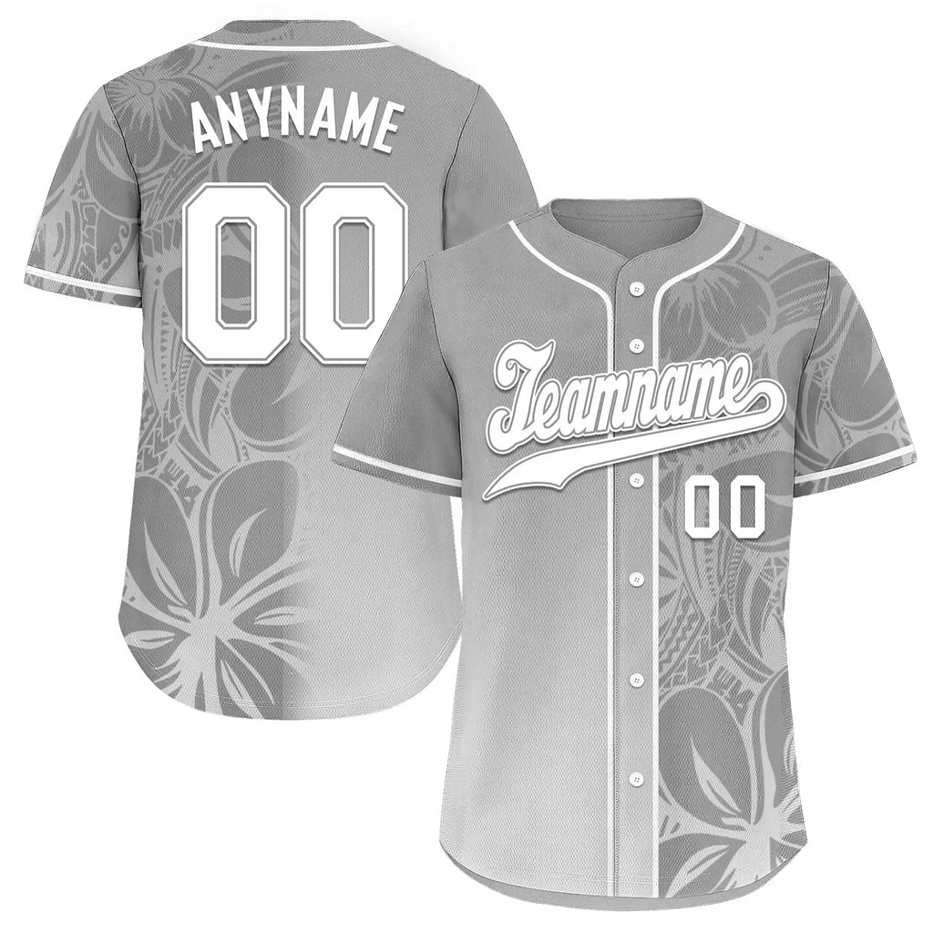 Custom Gray Classic Style Personalized Authentic Baseball Jersey BSBJ01-D020160-8 - Coolcustomize